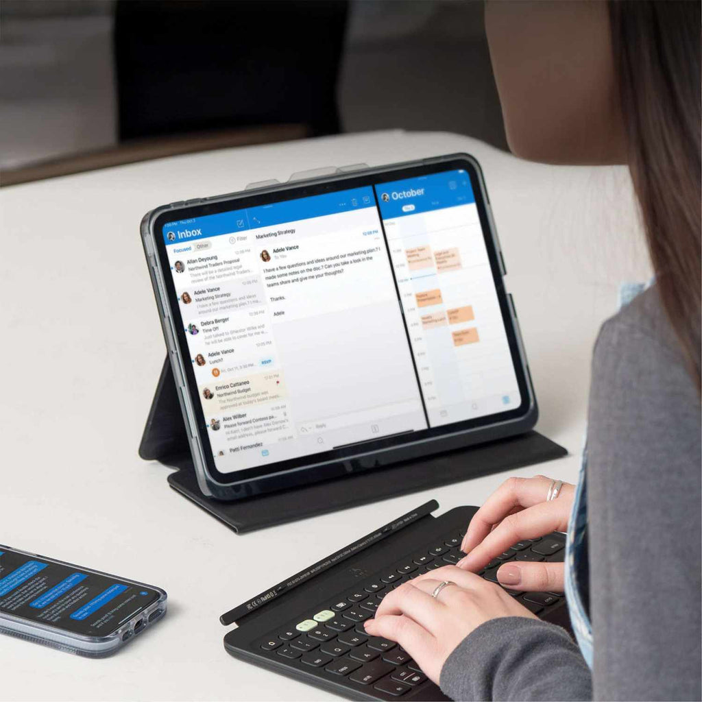 ZAGG Pro Keys 2 Folio Case w/Detachable Wireless Keyboard Black for iPad Air 11 6th Gen/iPad Air 5th/iPad Air 4th Gen - GekkoTech