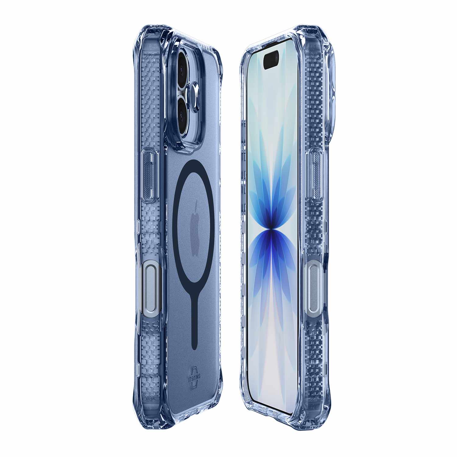 ITSKINS Hybrid_R Vapor MagSafe Case Navy Blue for iPhone 17