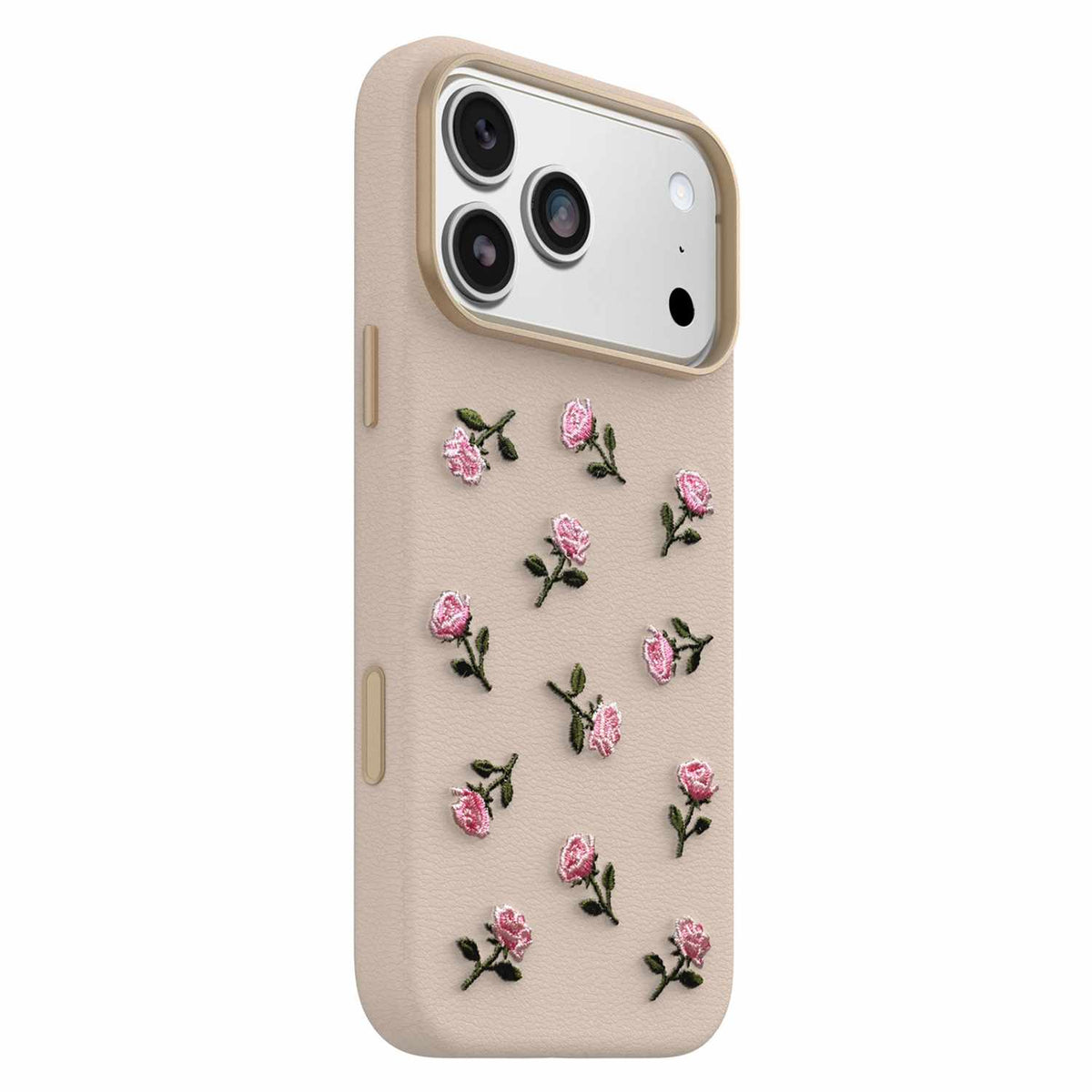 OtterBox Symmetry Cactus Leather Embroidery MagSafe Case Cottage Rose for iPhone 18 Pro Max/17 Pro Max
