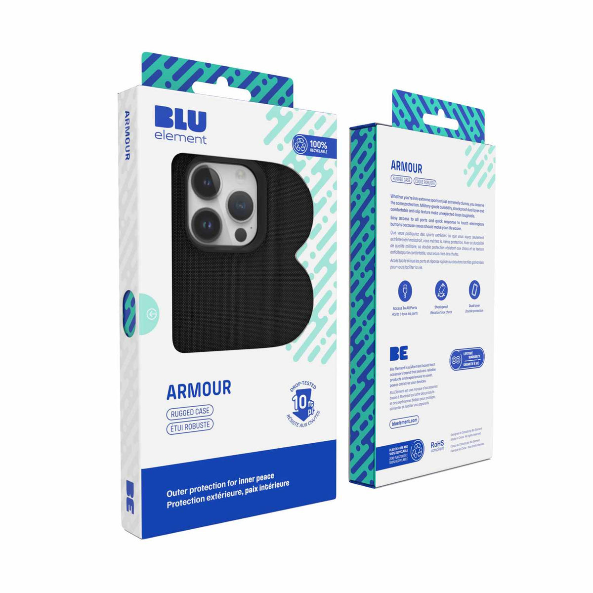 Blu Element Armour Rugged MagSafe Case Black for iPhone 17e/16e/15/14/13