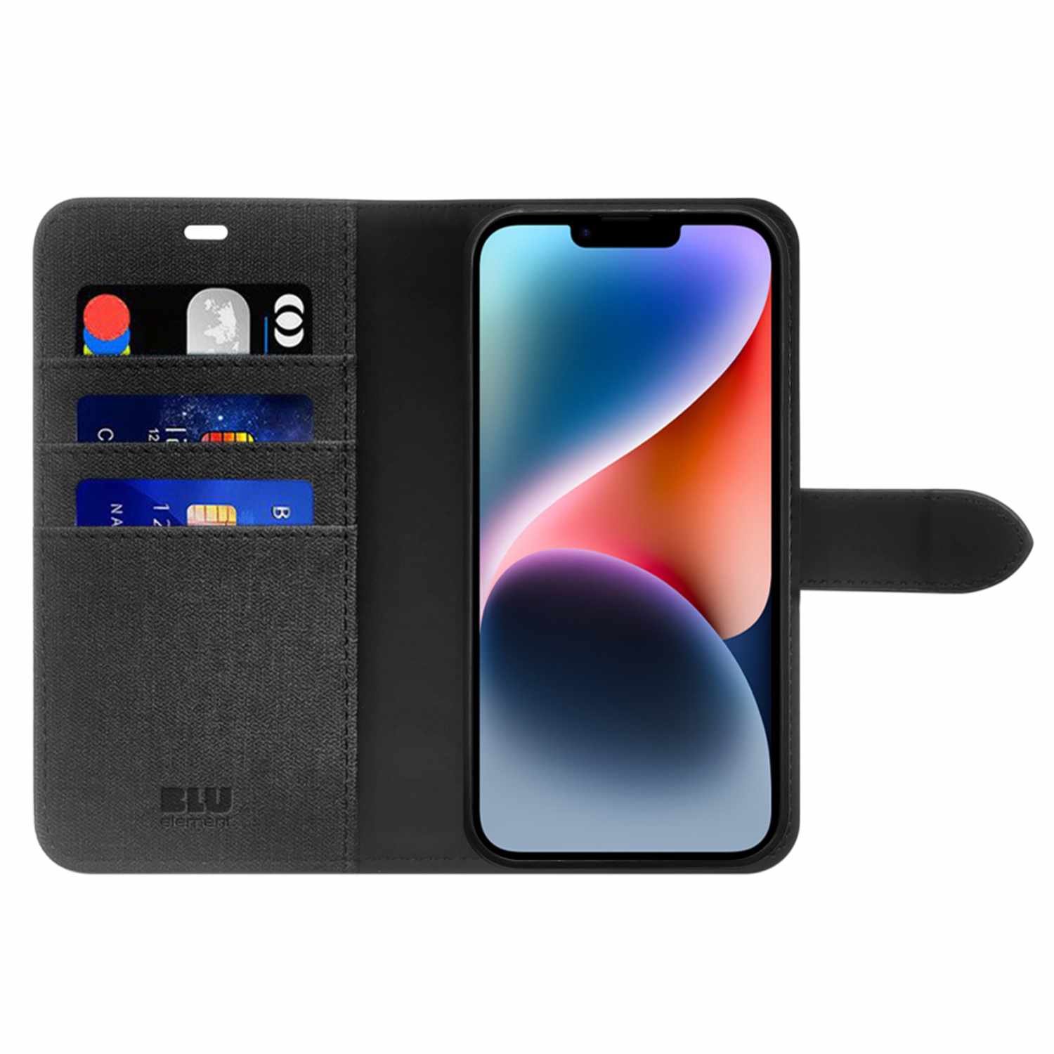 Blu Element Folio 2-in-1 Case Black for iPhone 17e/16e/15/14/13