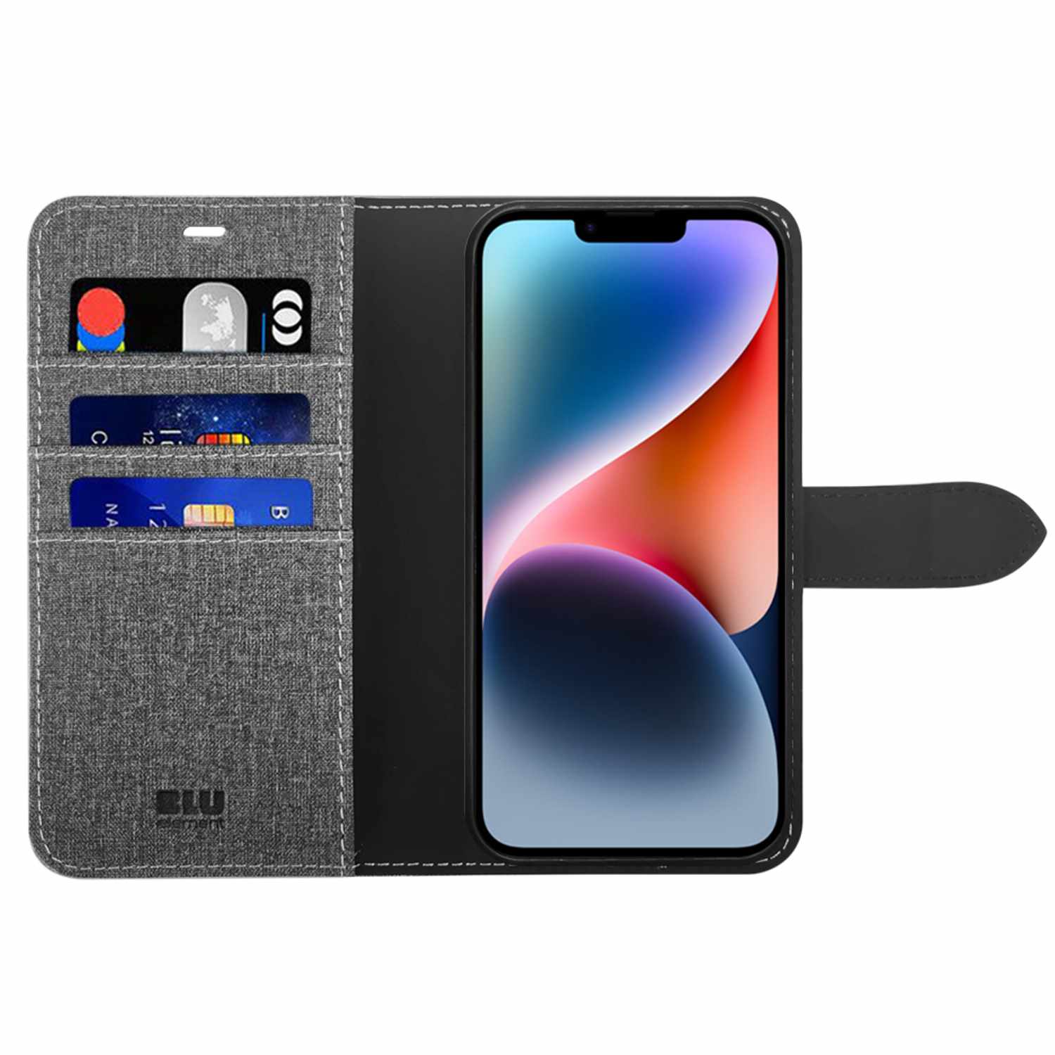 Blu Element Folio 2-in-1 Case Gravity Grey for iPhone 16e/15/14/13 - GekkoTech