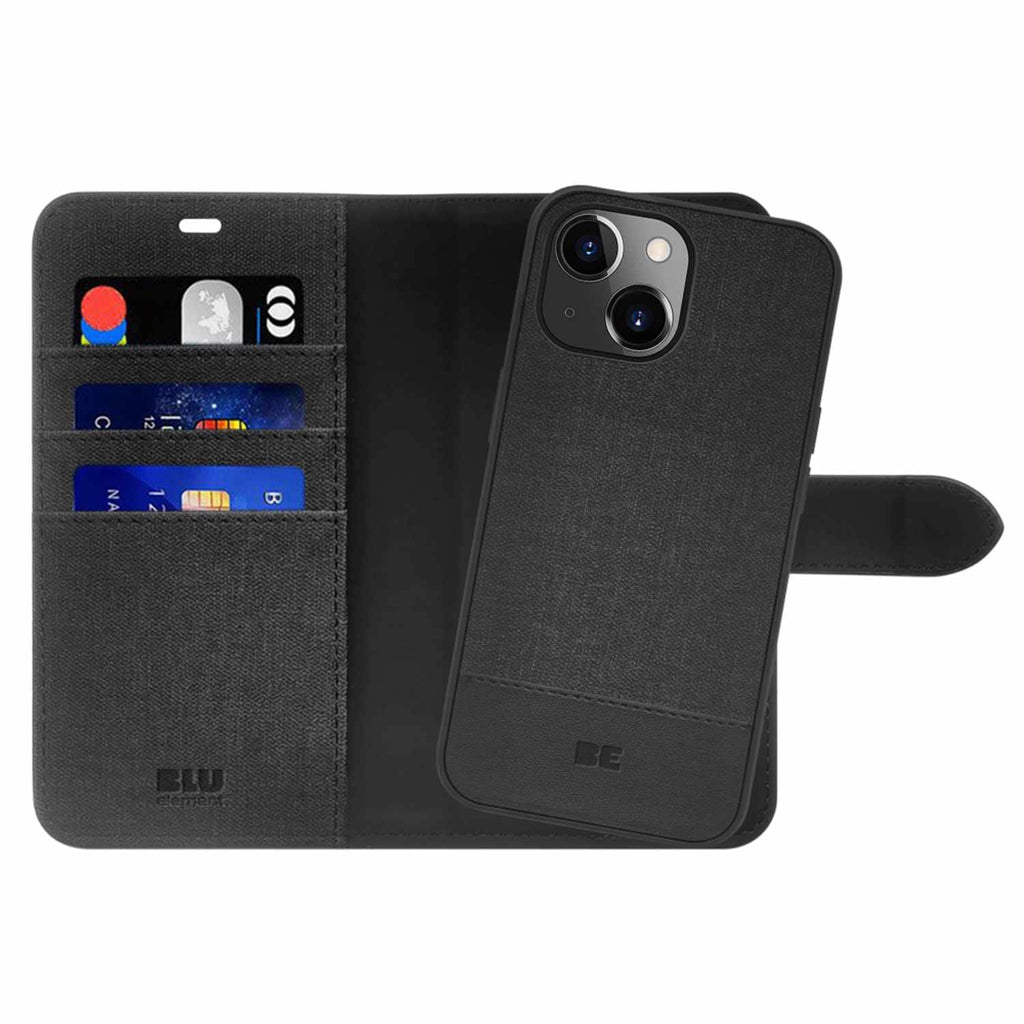 Blu Element Folio 2-in-1 MagSafe Case Black for iPhone 16e/15/14/13 - GekkoTech