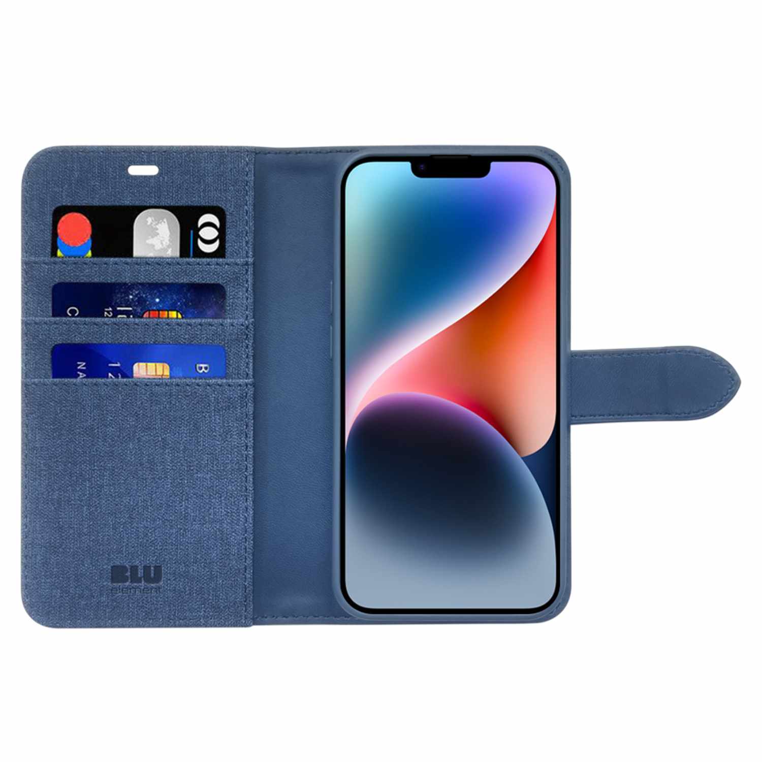 Blu Element Folio 2-in-1 MagSafe Case Lazuli Blue for iPhone 16e/15/14/13 - GekkoTech