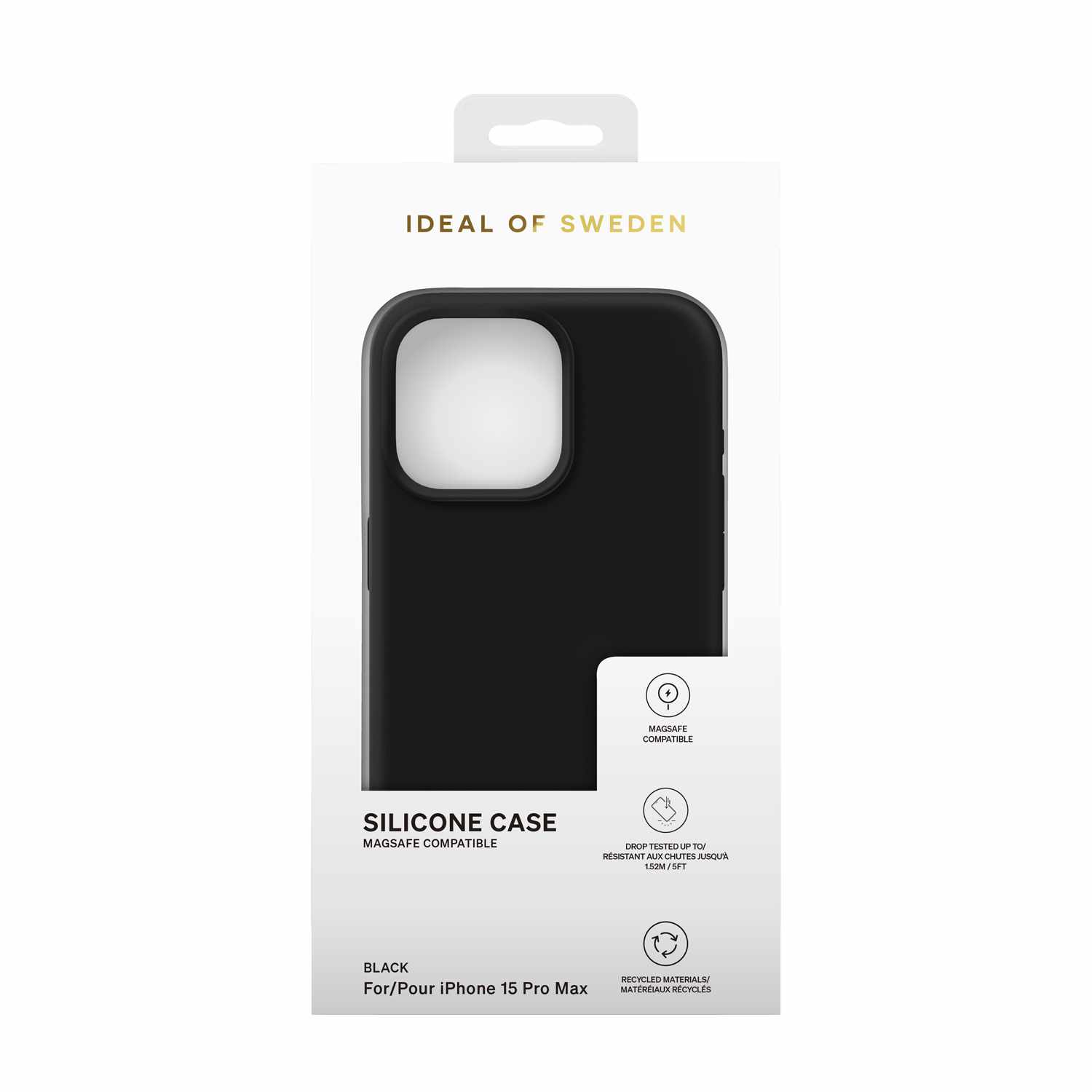 Ideal of Sweden Silicone MagSafe Case Black for iPhone 15 Pro Max
