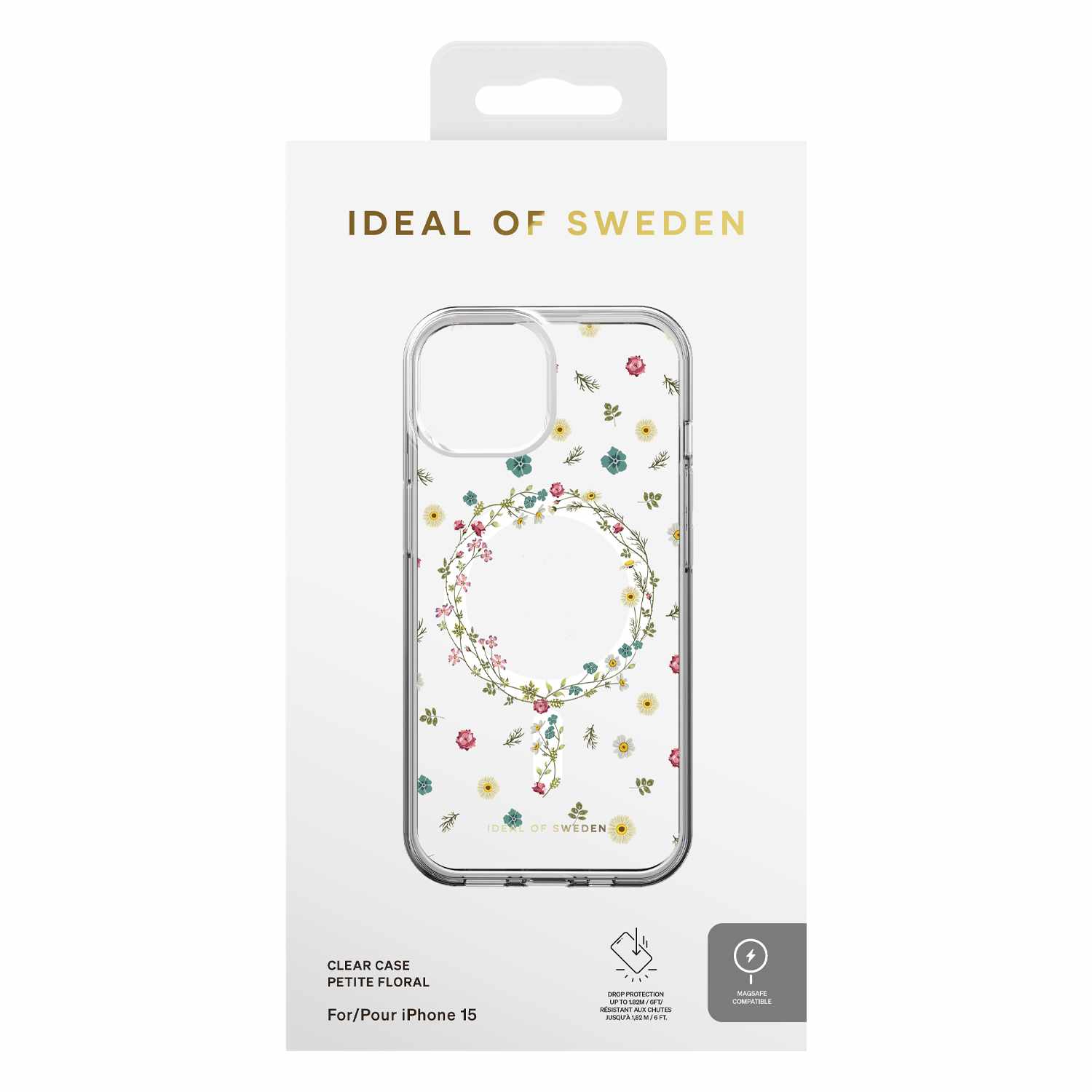Ideal of Sweden Clear MagSafe Mid Case Petite Floral for iPhone 16e/15/14/13