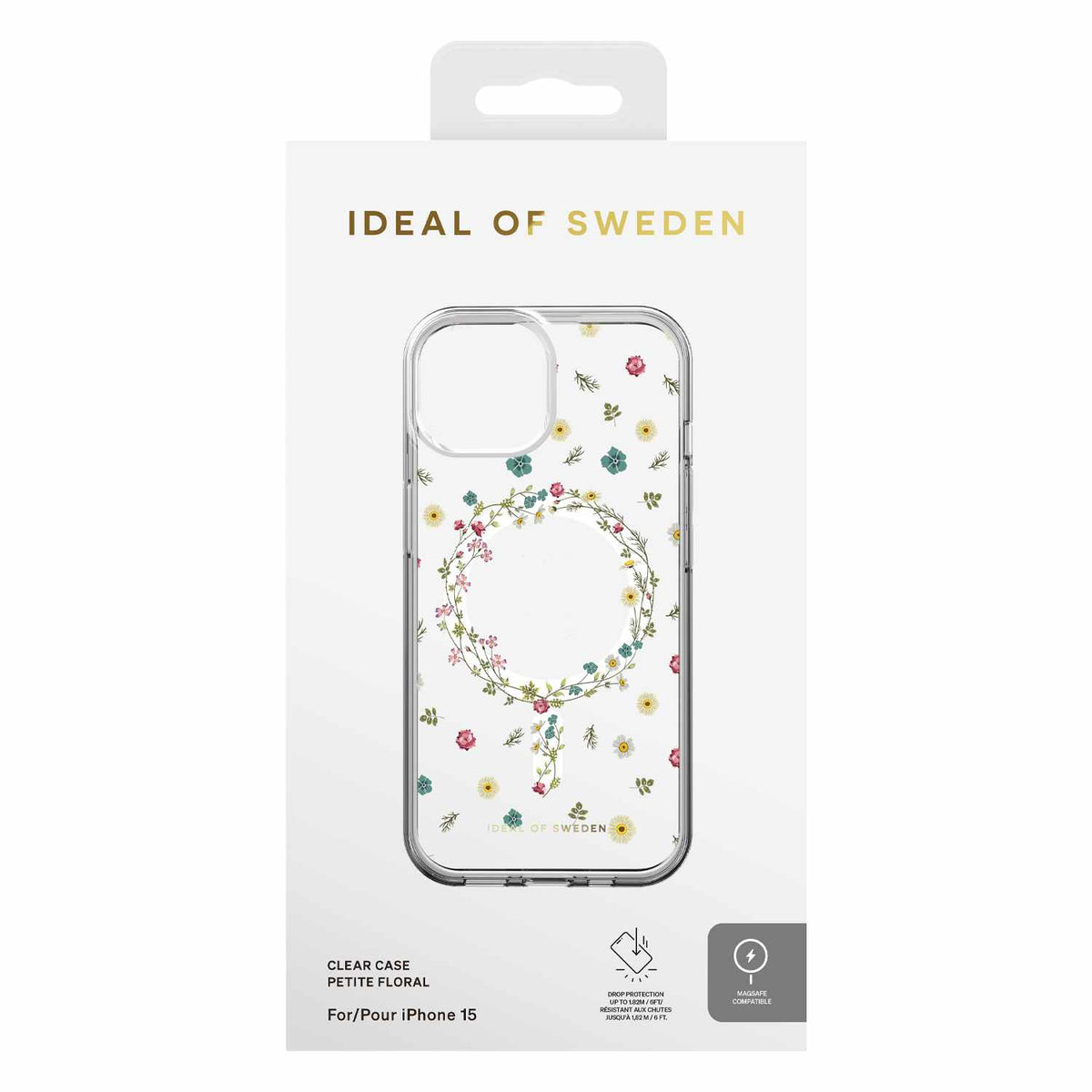 Ideal of Sweden Clear MagSafe Mid Case Petite Floral for iPhone 17e/16e/15/14/13