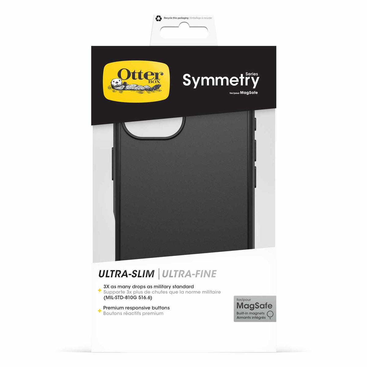 OtterBox Symmetry MagSafe Case Black for iPhone 16 - GekkoTech