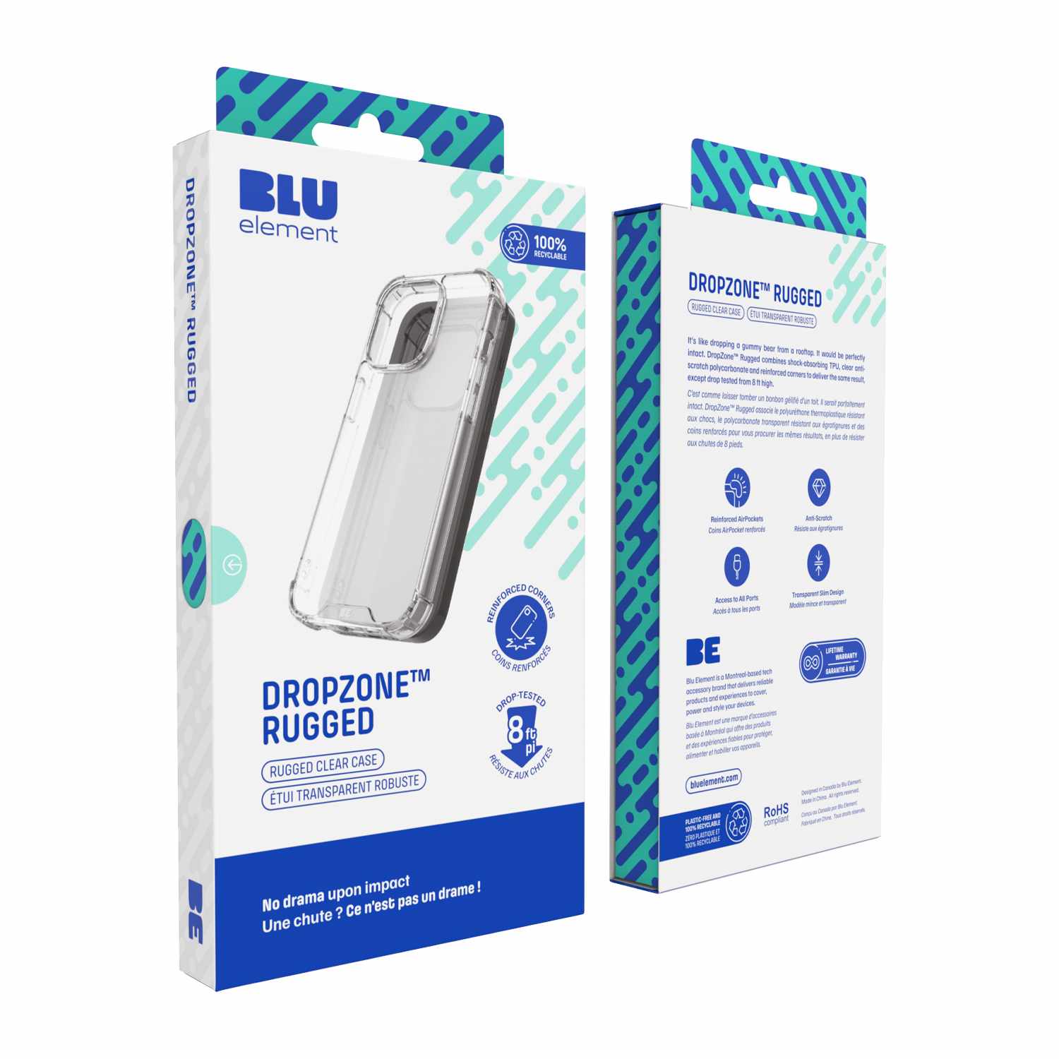 Blu Element DropZone Rugged Case Clear for iPhone 16 - GekkoTech