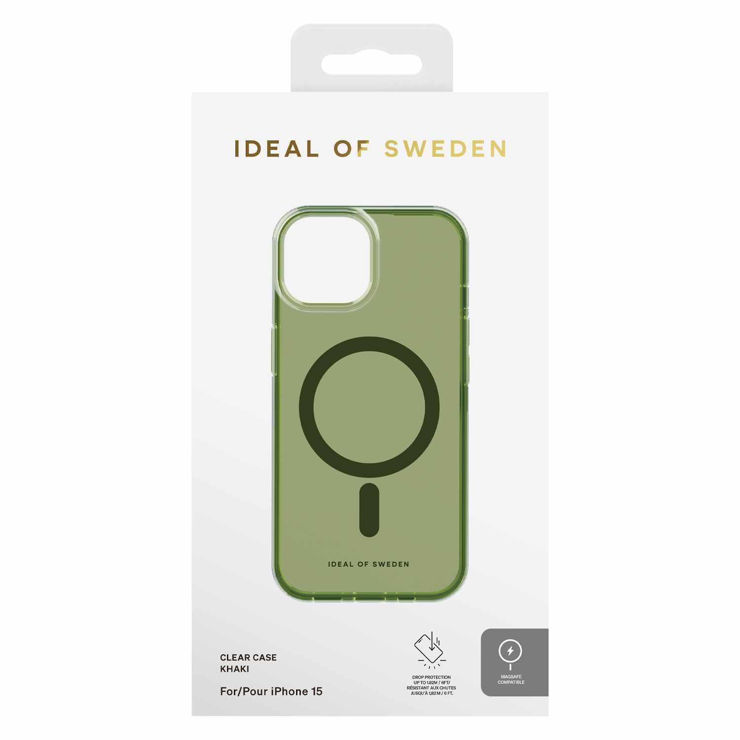 Ideal of Sweden Clear MagSafe Entry Case Khaki for iPhone 16e/15/14/13 - GekkoTech