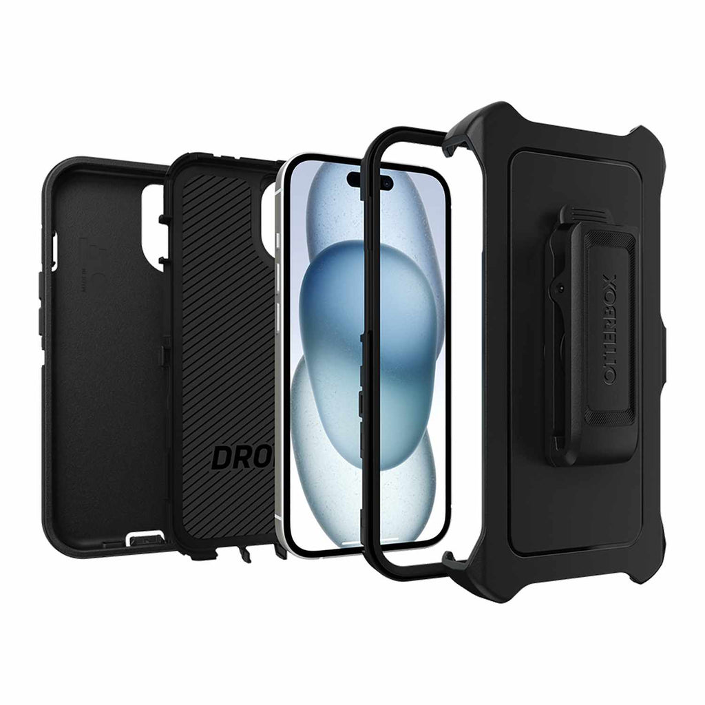OtterBox Defender Pro MagSafe with Holster Black for iPhone 16e/15/14/13 in Bulk Packaging - GekkoTech