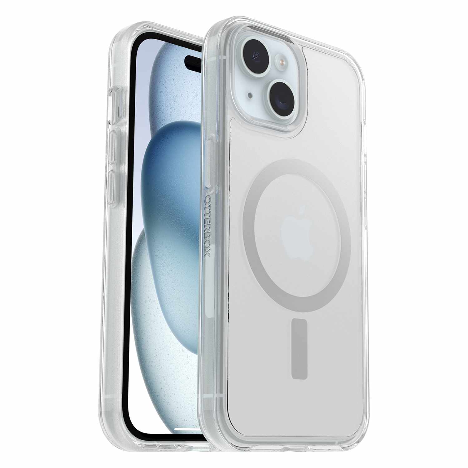 OtterBox Symmetry Clear MagSafe Case Clear with Blue Tint for iPhone 16e/15/14/13 in Bulk Packaging - GekkoTech