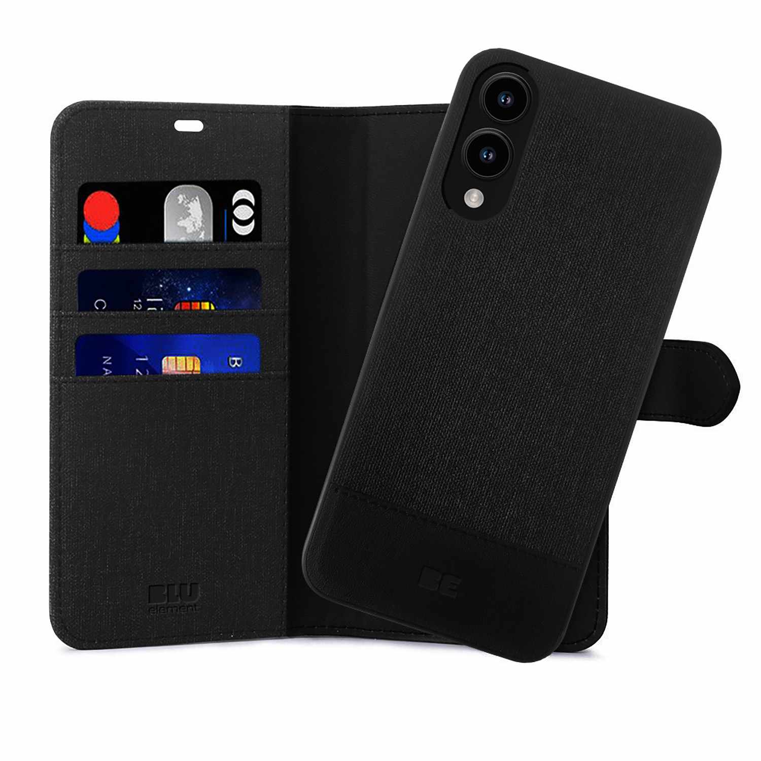 Blu Element Folio 2-in-1 Case Black for Samsung Galaxy S25 Edge