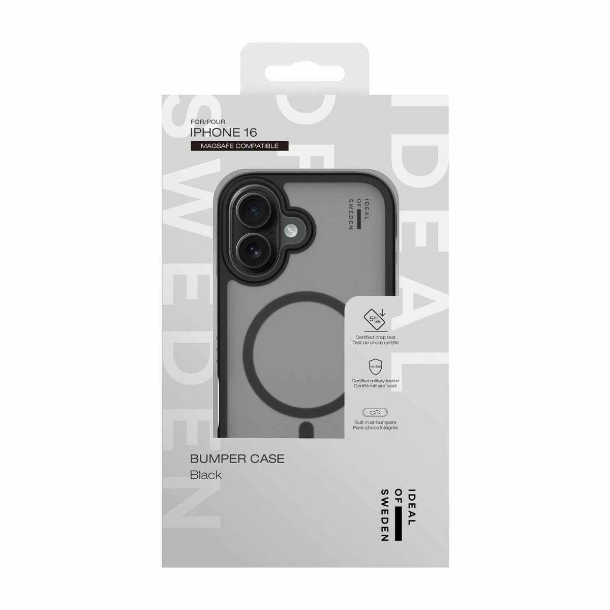 Ideal of Sweden Bumper MagSafe Case Black for iPhone 16