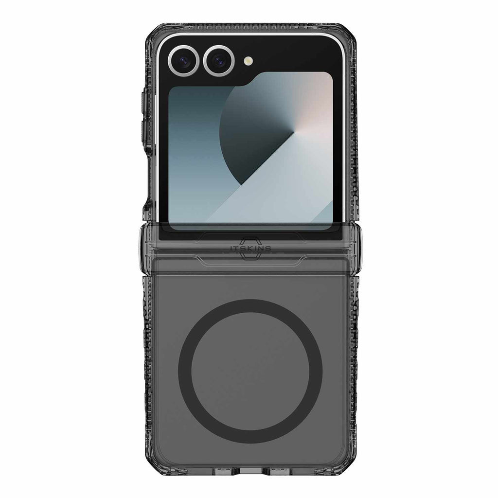 ITSKINS Hybrid_R Case Hinge w/MagSafe Smoke/Transparent for Samsung Galaxy Z Flip7 - GekkoTech