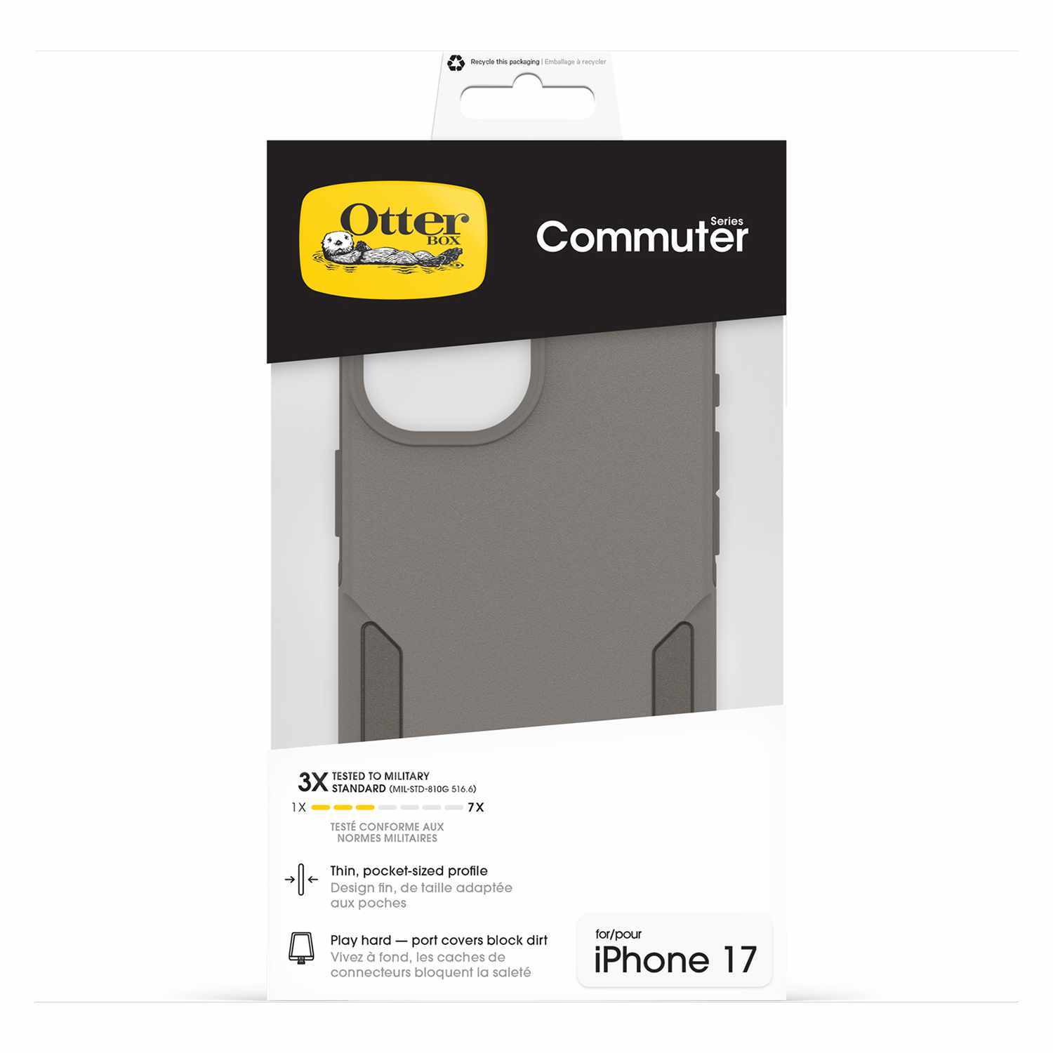 OtterBox Commuter MagSafe Case w/Camera Control Grey Comfort for iPhone 17 - GekkoTech