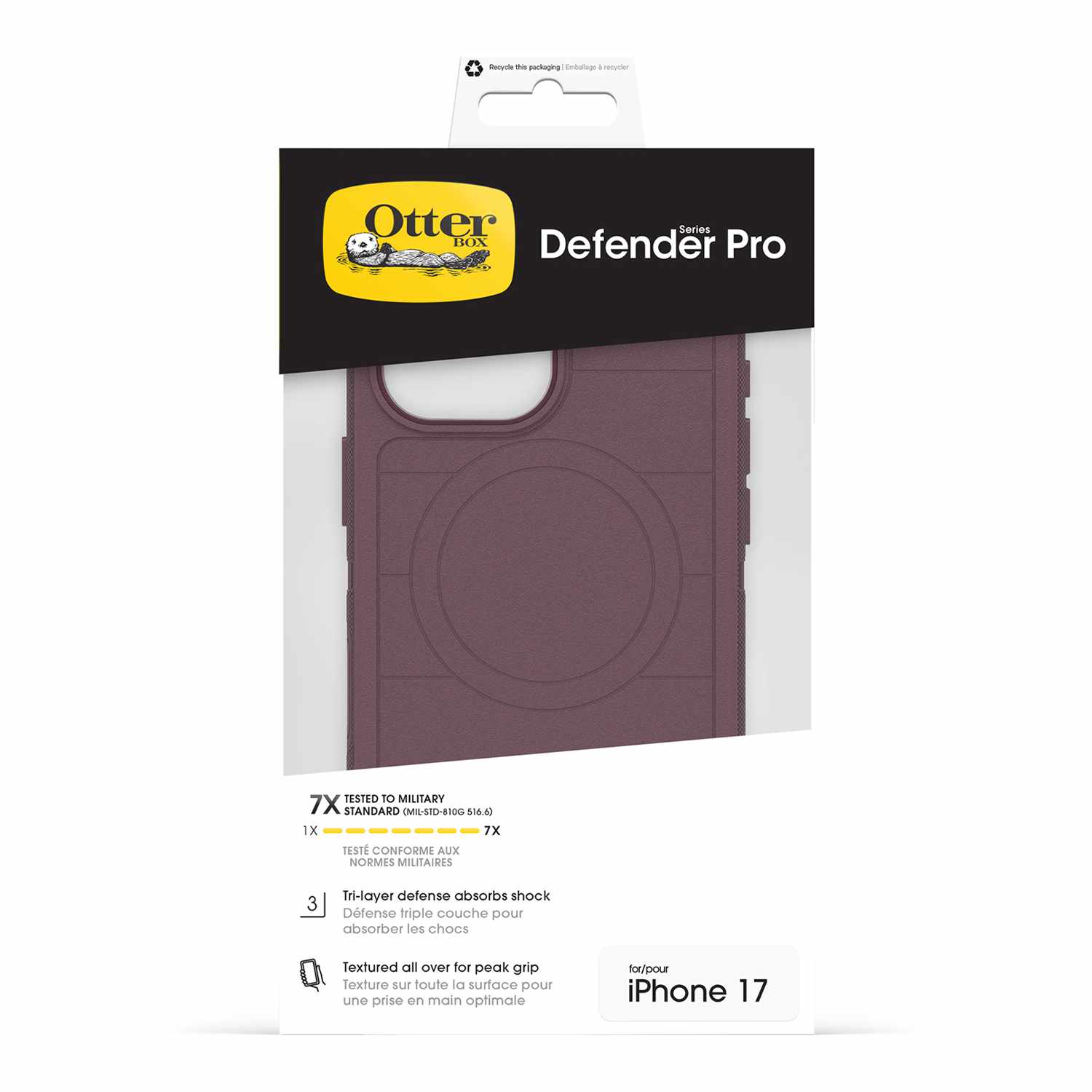 OtterBox Defender Pro MagSafe Case w/Camera Control Trailhead (Purple) for iPhone 17 - GekkoTech