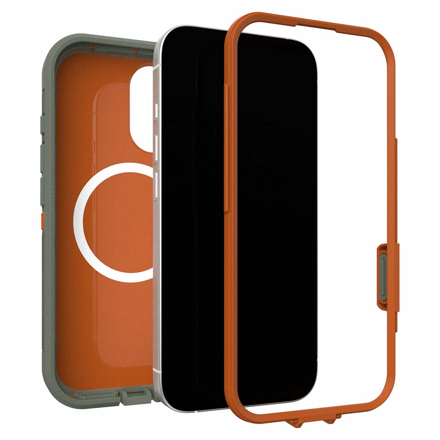 OtterBox Defender Pro XT Clear MagSafe Case w/Camera Control Realtree Apx (Green) for iPhone 17