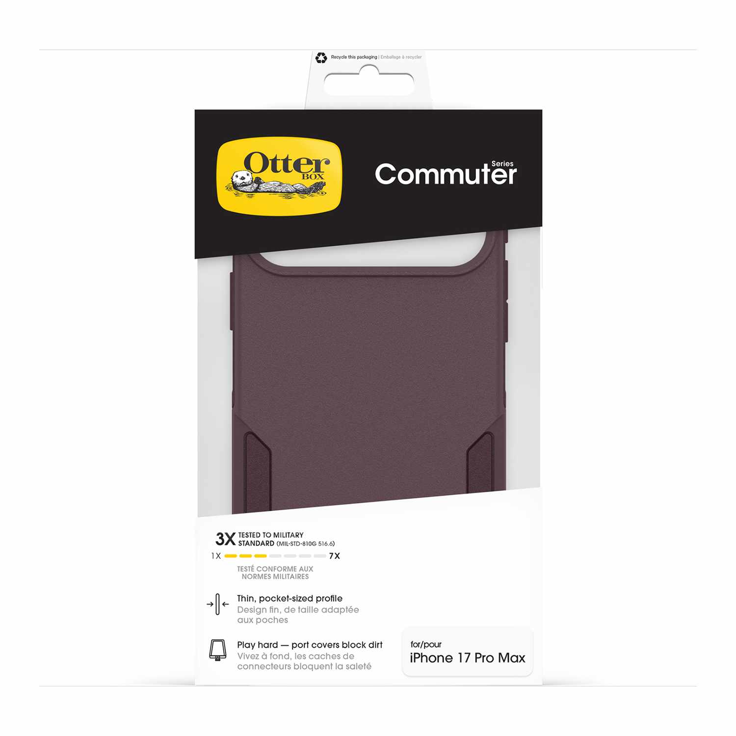 OtterBox Commuter MagSafe Case w/Camera Control Trailhead (Purple) for iPhone 17 Pro Max