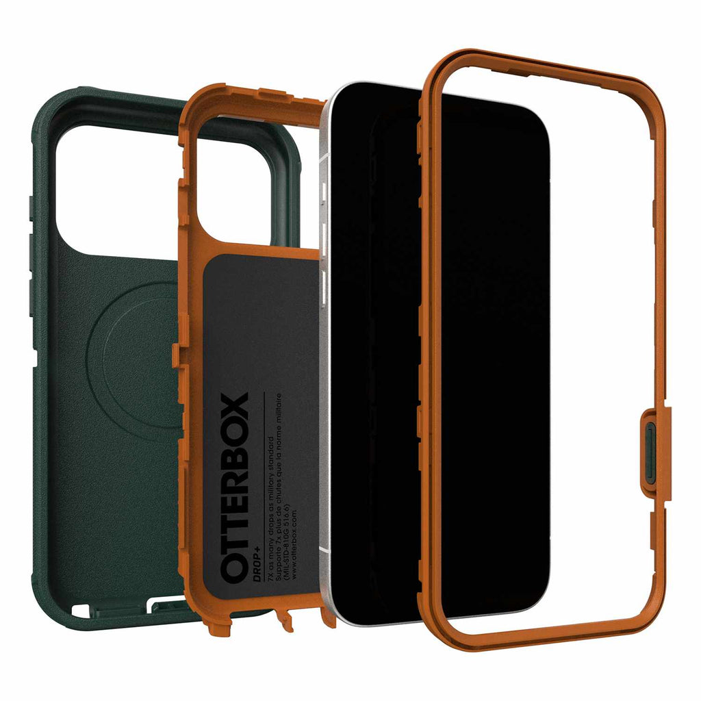 OtterBox Defender Pro MagSafe Case w/Camera Control Coopersmith (Green) for iPhone 17 Pro Max