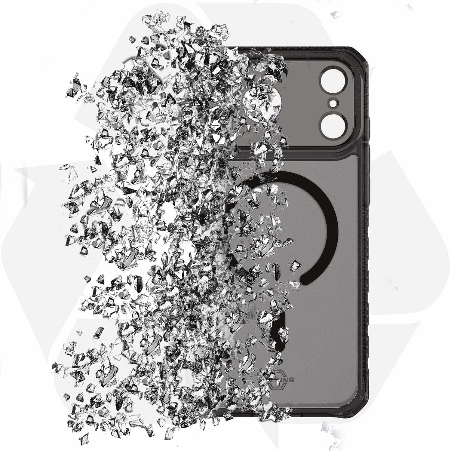 ITSKINS Hybrid_R Vapor MagSafe Case Smoke for iPhone 17 Pro