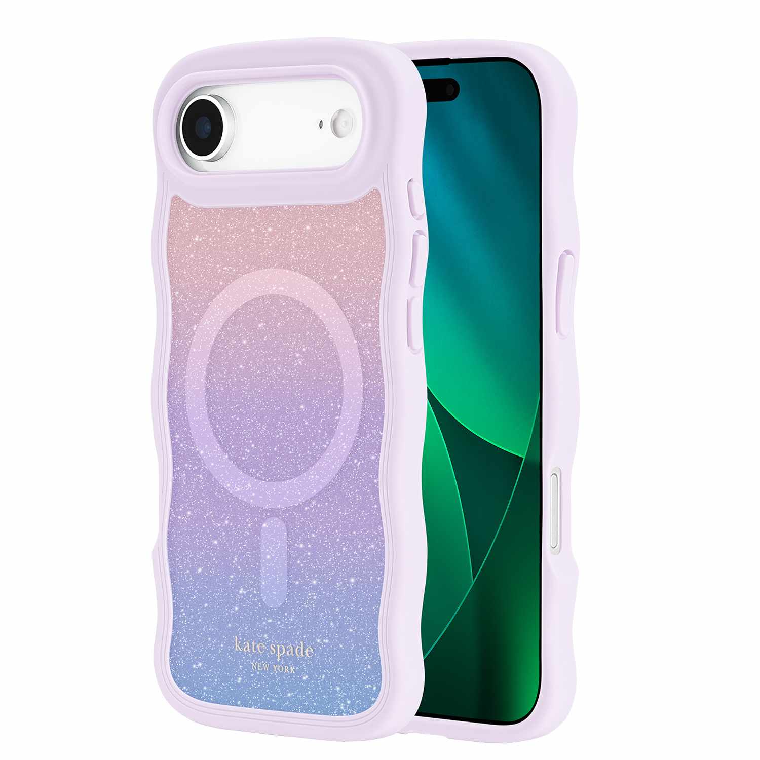 Kate Spade Wavy MagSafe Case Opal Glitter for iPhone Air
