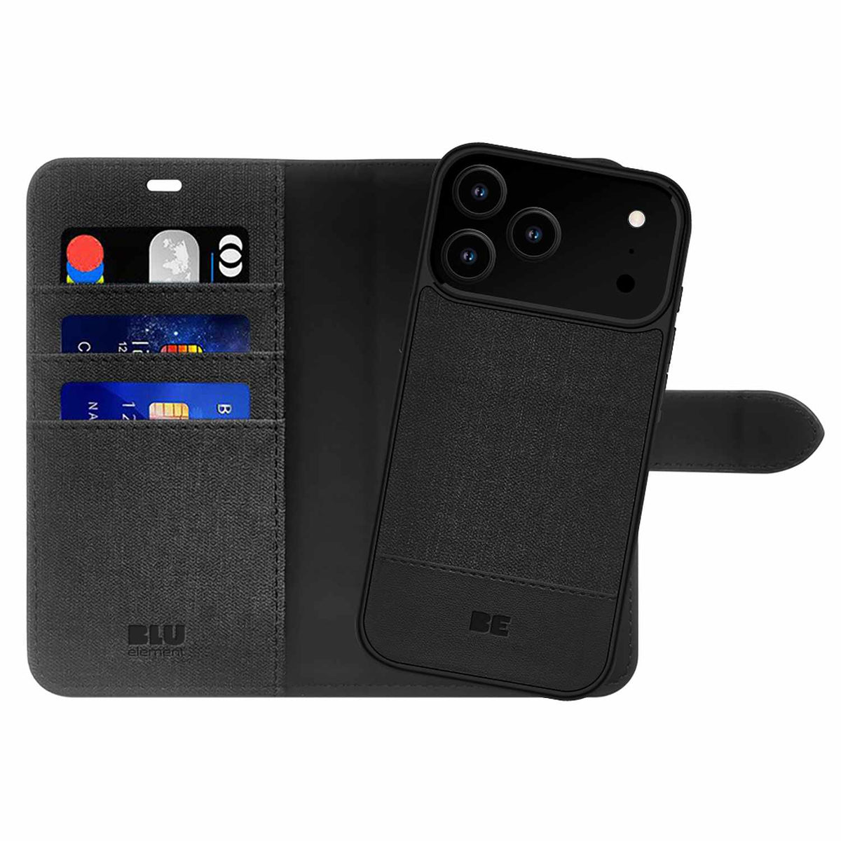 Blu Element Folio 2-in-1 Case Black for iPhone 18 Pro Max/17 Pro Max
