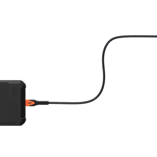 Rugged Kevlar Core USB-C to USB-C Charge/Sync Cable 5ft Black/Orange - GekkoTech